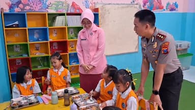 Pastikan Keamanan, Polres Kediri Kota Tinjau Penyaluran MBG