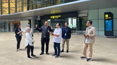 Kementrian Perhubungan Tinjau Kesiapan Angkutan Lebaran di Bandara Dhoho Kediri