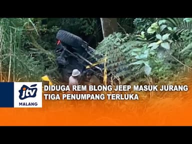 Rem blong Jeep Masuk Jurang Tiga Penumpang Luka-luka
