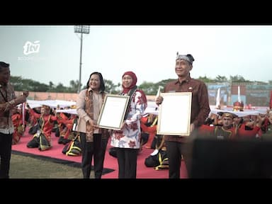 Penampilan 2.025 Penari Api Kayangan Merah Putih Pecahkan Rekor Muri di Acara Puncak Peringatan Hari Koperasi Ke-78