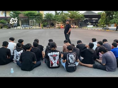 Puluhan Anggota Silat Diamankan Polisi Saat Konvoi di Tuban