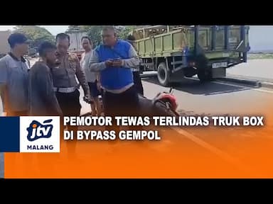 Pemotor Tewas Terlindas Truk di Bypass Gempol