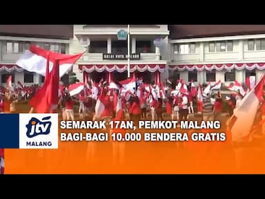 Semarak Agustusan Pemkot Malang Bagi-Bagi 10.000 Bendera Gratis