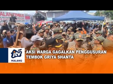 Aksi Warga Gagalkan Satpol PP Robohkan Tembok PerumahanGriya Shanta