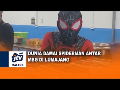 Pahlawan Spiderman Warnai MBG di Lumajang