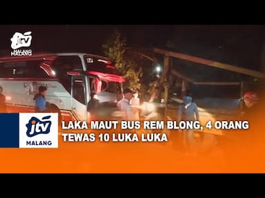 Laka Maut Bus Rem Blong di Kota Batu